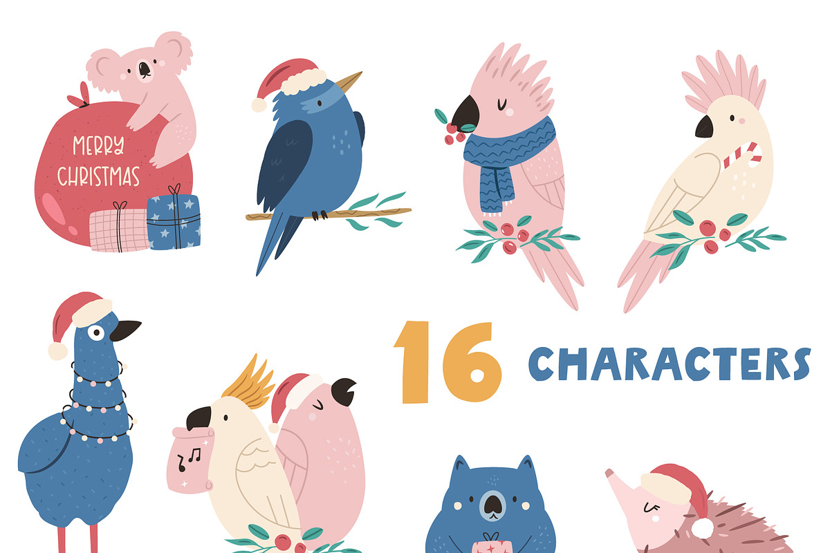 Australian Christmas Greeting Set, an Animal Illustration by danceyourlife (Photo 9 of 12)