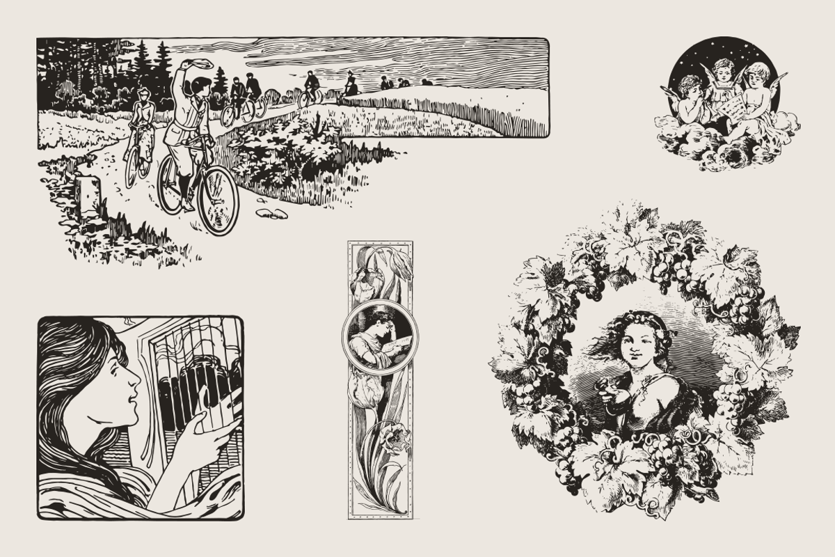 60 Retro Figures, an Illustration by MARTINI Type Designer (Photo 2 of 2)