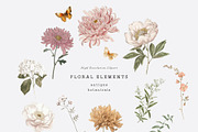 ANTIQUE BOTANICALS Vintage Flowers, a Decorative Illustration by Muse Artist (Thumbnail 8 of 12)