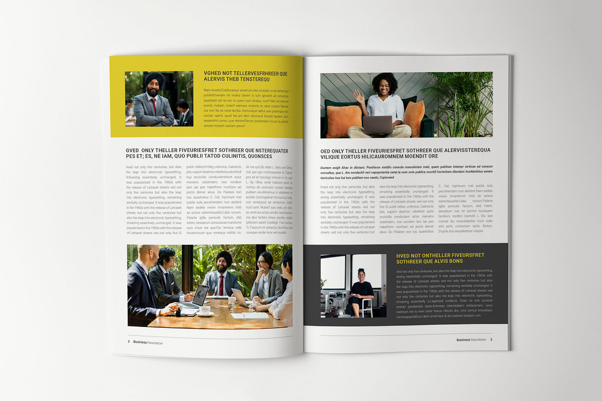 InDesign Business Newsletter, a Brochure Template by HR Studio (Photo 2 of 5)