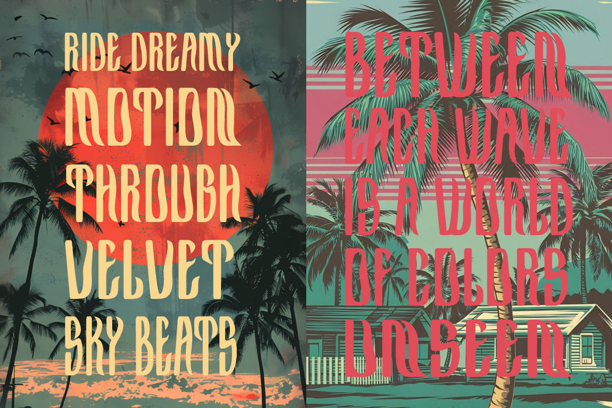 Funkies Surfer Modern Psychedelic, a Font by PutraCetol Studio (Photo 4 of 5)