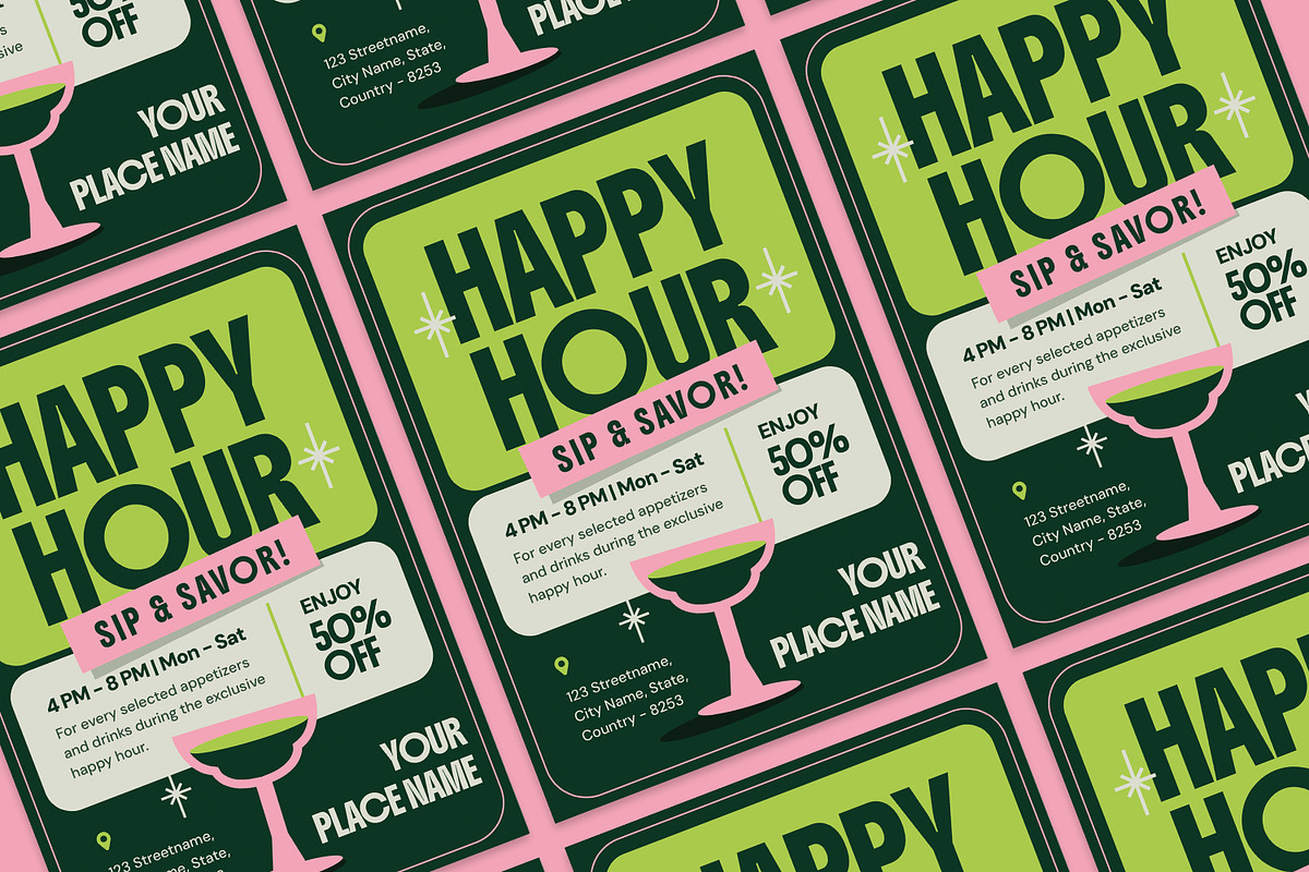 Happy Hour - Flyer preview 2
