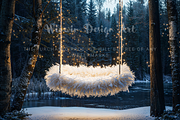 Winter Forest Swing Digital Backdrop, a Background Photo by Winwin Design Art (Thumbnail 6 of 7)