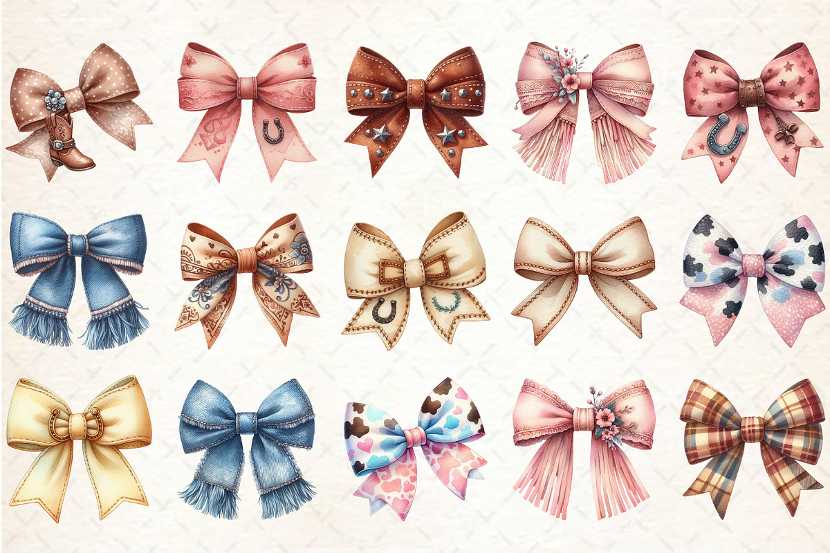 Western Coquette Bow Clipart, an Illustration by Rose Art (Photo 2 of 4)