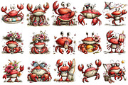 Whimsical Summer Crab Clipart, an Illustration by OK Design (Thumbnail 3 of 6)