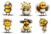Whimsical Spring Chick Clipart, an Illustration by Dream Creation (Thumbnail 3 of 7)
