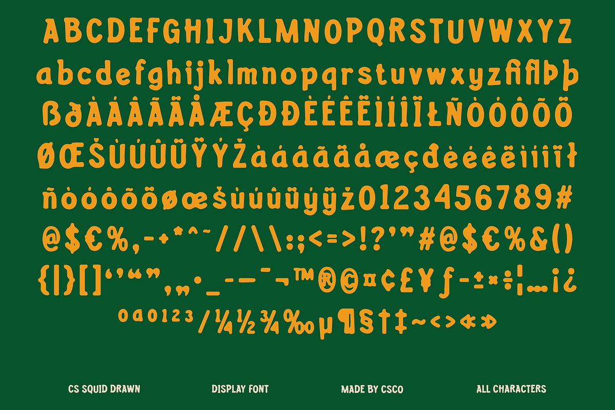 CS Squid Drawn, a Sans Serif Font by Craft Supply Co. (Photo 8 of 8)