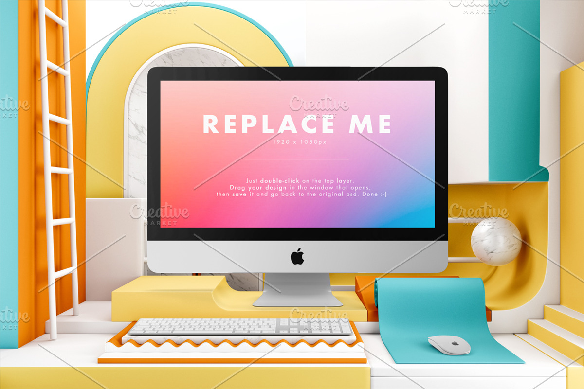 iMac Creative Mockups Set, a Mac Mockup by As Good As Possible (Photo 11 of 16)