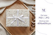 Wrapping Paper Gift Box Mockup PSD, a Packaging Mockup by Mie Mockup Studio (Thumbnail 3 of 7)