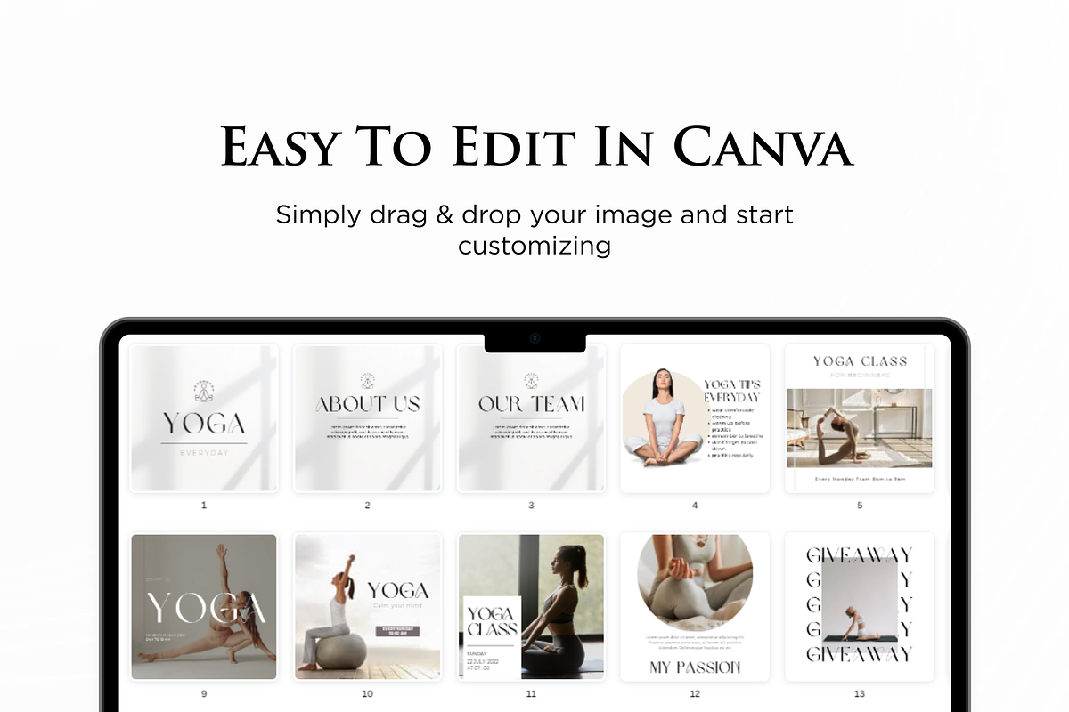 Yoga Canva InstagramTemplates, a Social Media Template by VeliusCreativeStudio (Photo 8 of 8)