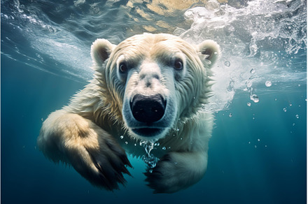 Giant Polar bear. Generate Ai, an Animal Photo by Ylivdesign
