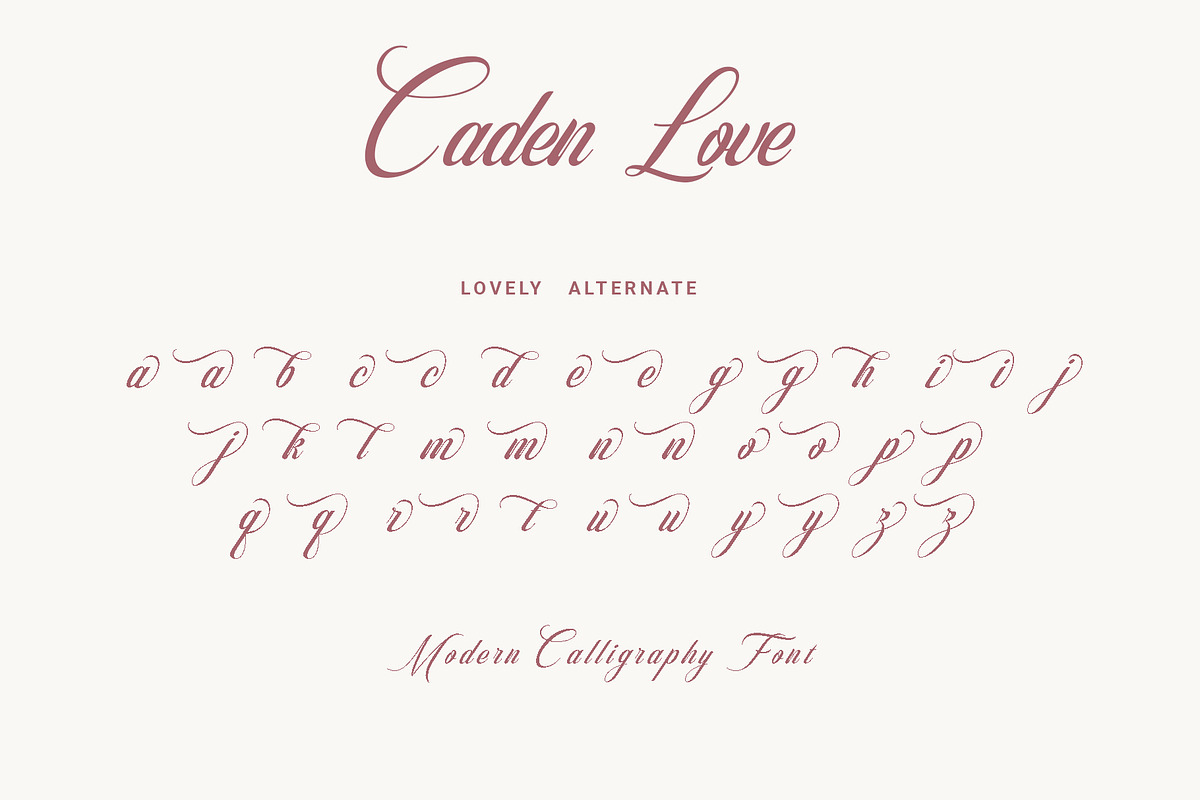 Caden Love Modern Calligraphy, a Handwritten Font by RHD Creative Studio (Photo 11 of 12)