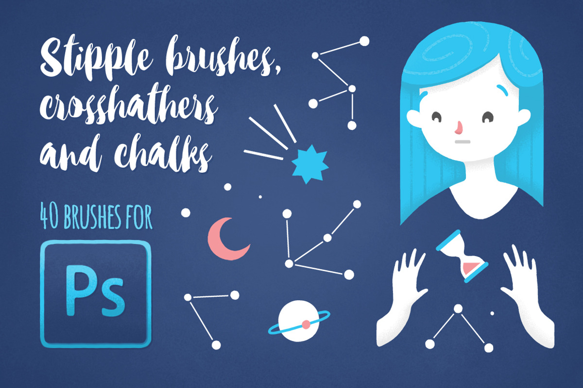 40 brushes for Photoshop, a Brush Add-On by tuesok digital goods (Photo 1 of 4)