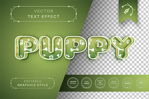 Puppy Stroke - Editable Text Effect,