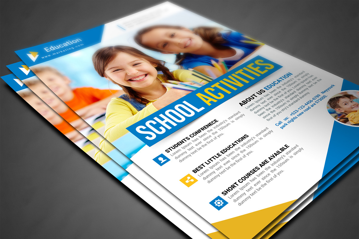 School Education Flyer, a Flyer Template by AfzaalGraphics (Photo 3 of 4)