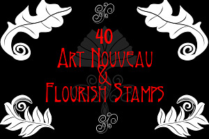 Art Nouveau-Flourish Procreate Stamp