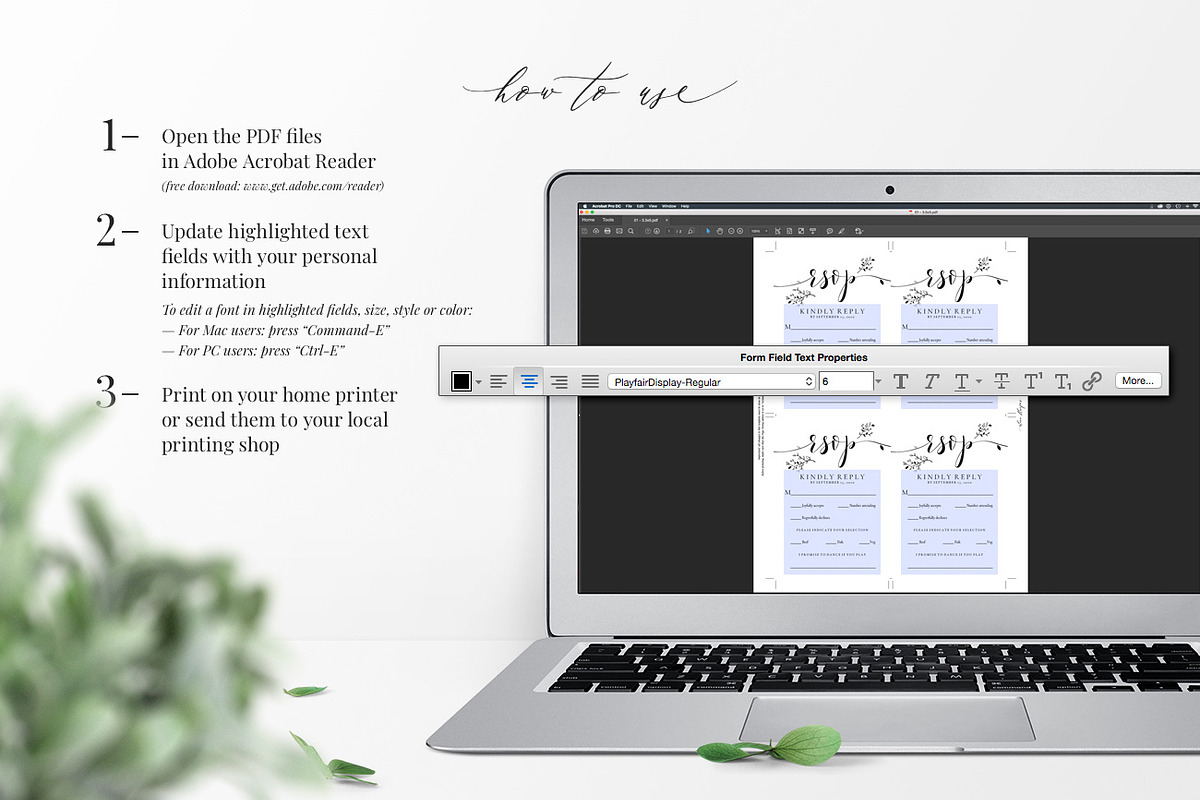 Wedding RSVP Card Template, Sophie, an Invitation Template by Alice Bluefox (Photo 5 of 8)