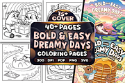 Bold Easy Dreamy Days Coloring Pages, an Animal Illustration by Craftsbeefy (Thumbnail 1 of 4)