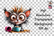 Kitten Drinking Coffee PNG Bundle, a Graphic by Clipart Bloom (Thumbnail 10 of 13)