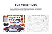 Police Elements Vector Illustration, a Work Illustration by KAZ by IanMikraz Studio (Thumbnail 2 of 3)