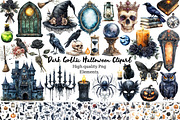 Dark Gothic Halloween Clipart, a Seasonal Illustration by Daily.Designs (Thumbnail 1 of 7)