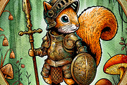 Watercolor Fantasy Creature, Squirel, an Animal Illustration by NStudio (Thumbnail 1 of 9)