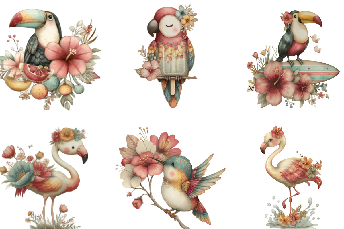 Whimsical Summer Tropical Bird, an Illustration by Designking (Photo 2 of 5)