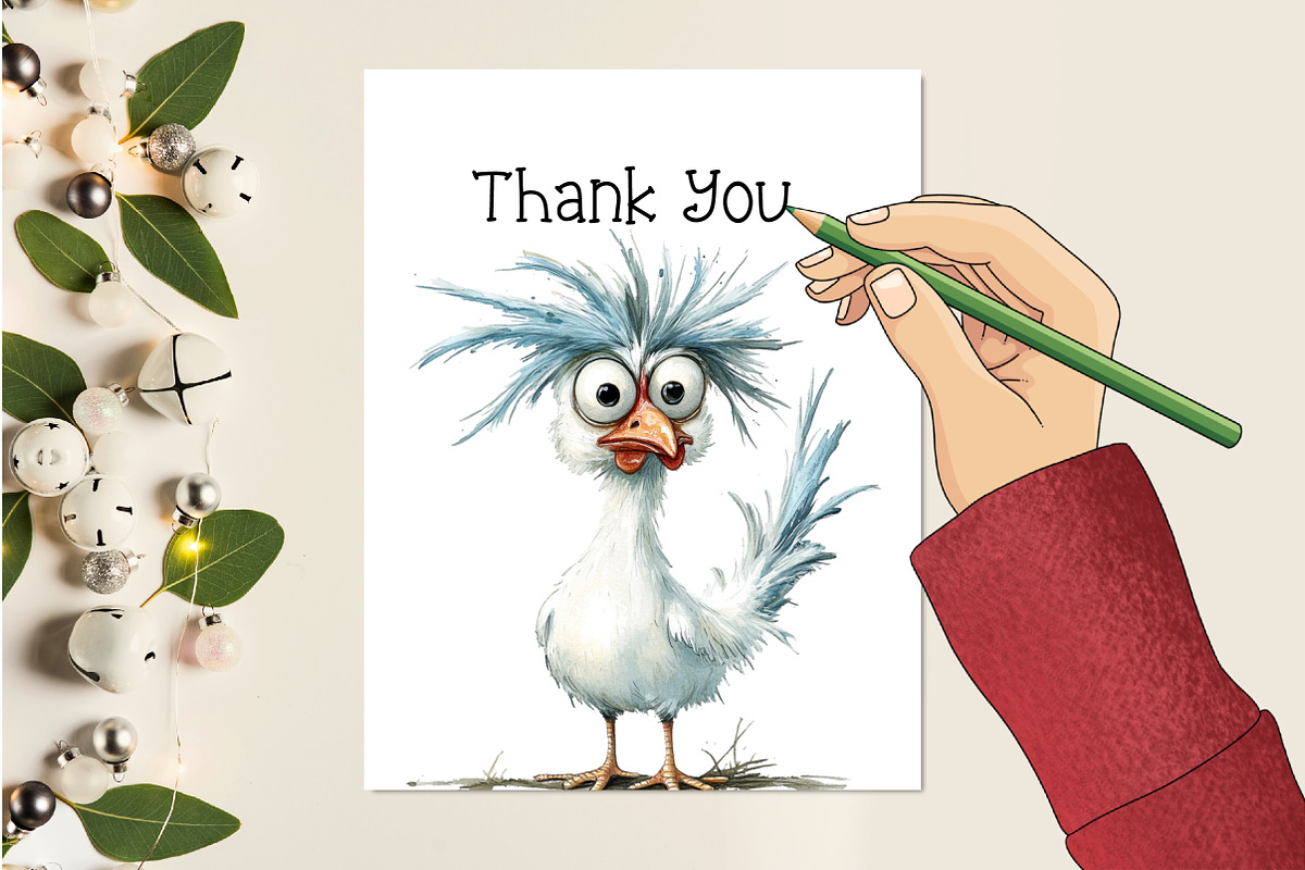 Whimsical Funny & Quirky Chicken PNG, an Illustration by Creative Art (Photo 9 of 12)