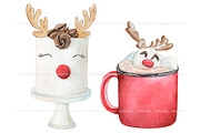 Watercolor Christmas Sweets Clipart, a Food Illustration by ArtfulStudio (Thumbnail 6 of 10)
