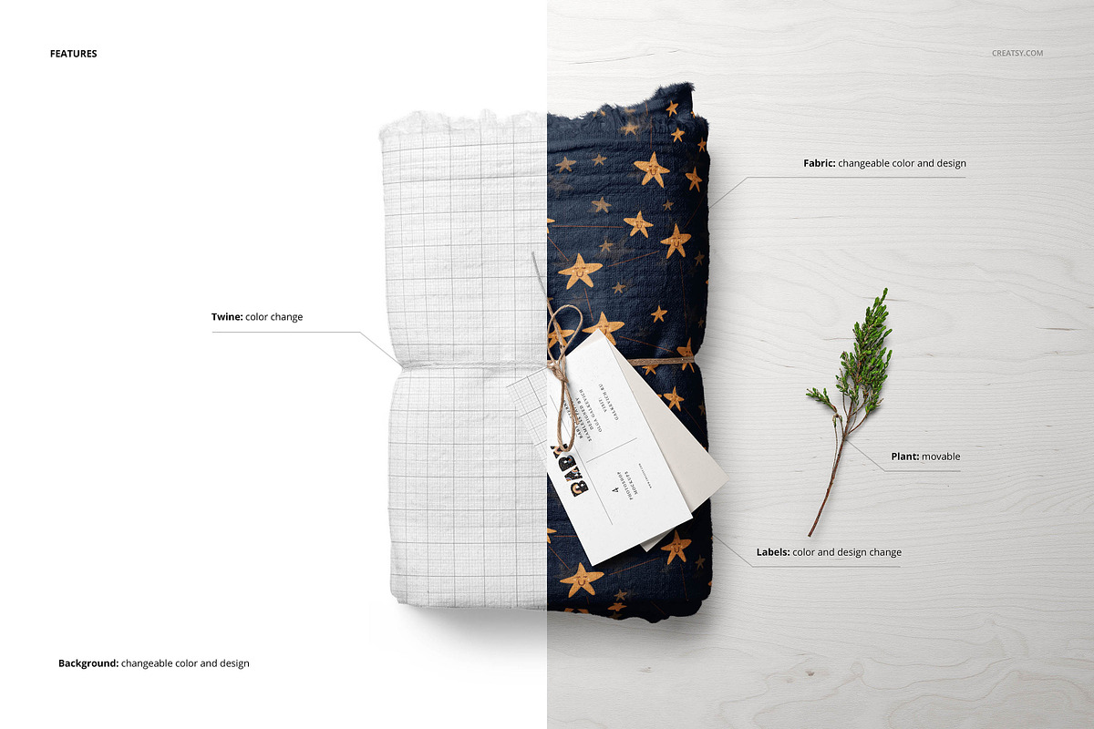 Muslin Swaddle Blanket Mockup Set, a Product Mockup by creatsy5 (Photo 3 of 11)