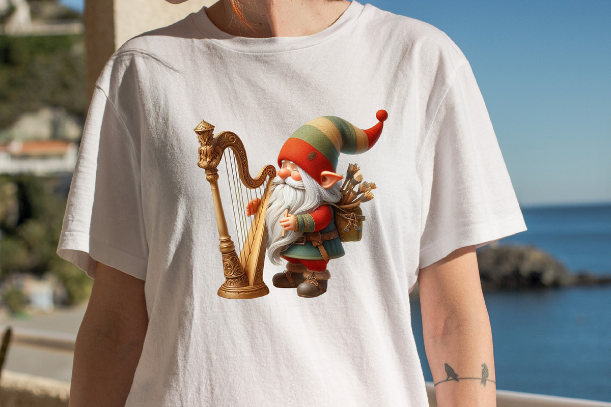 Watercolor Christmas Gnome Musicians, an Illustration by SVGArt (Photo 8 of 8)