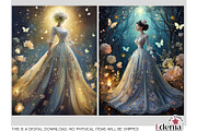 Victorian Gothic Wedding Dresses, a Wallpaper Graphic by EdeniaArtStudio (Thumbnail 7 of 7)