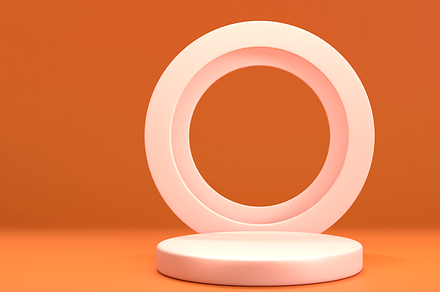 3D Display Podium Orange 2, a Scene 3D Model by ridho.3d