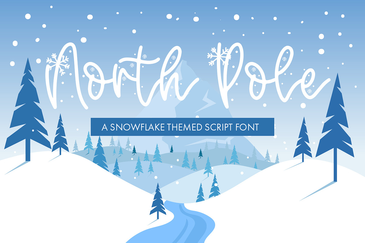 North Pole - A Snowflake Font, a Handwritten Font by Freeling Design House (Photo 2 of 5)