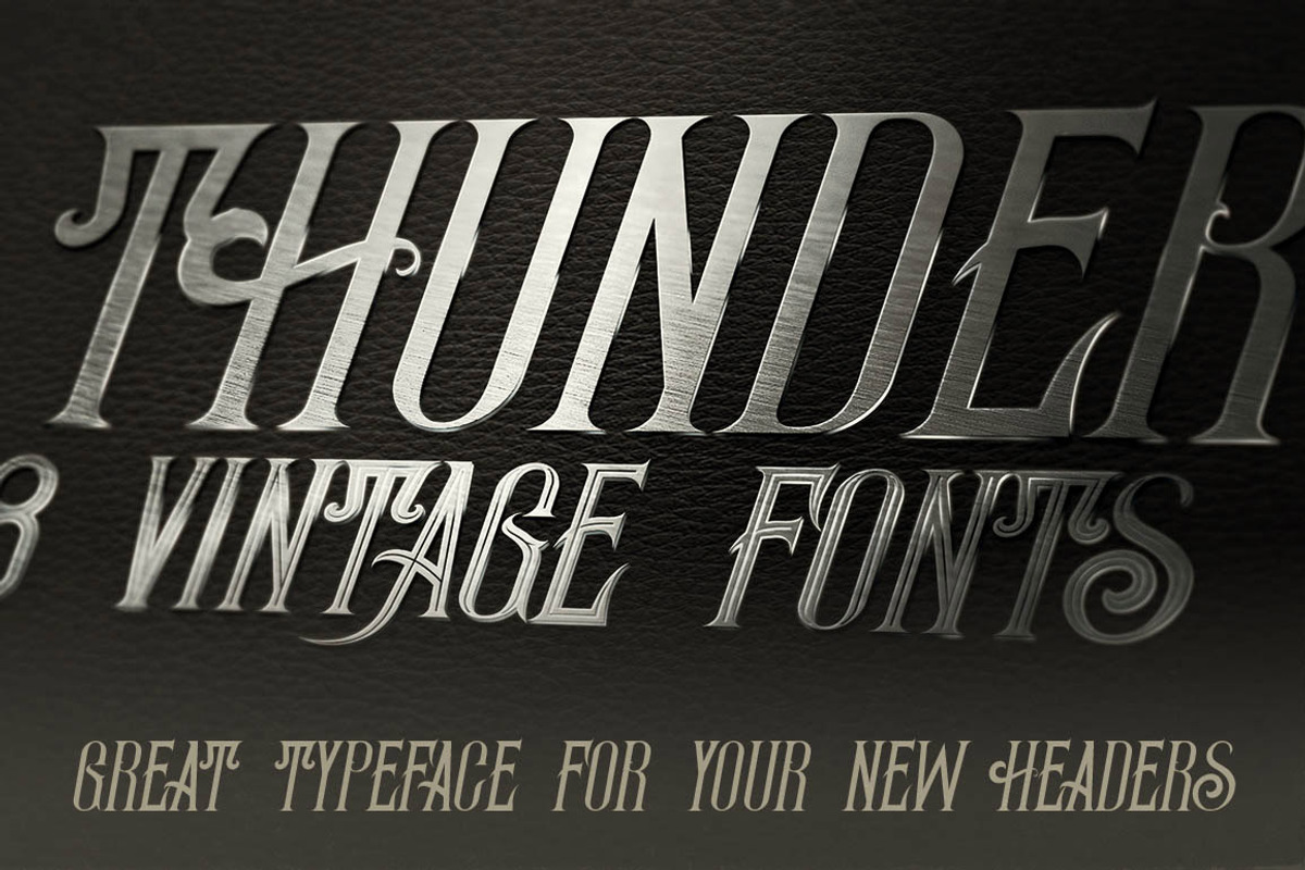 Thunder Typeface preview 4
