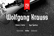 Wolfgang Krauss - Modern Fraktur, a Blackletter Font by ikiiko (Thumbnail 1 of 6)