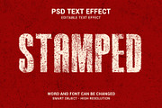 Stamped Text Effect PSD Template, a Layer Style Add-On by bdrobin (Thumbnail 1 of 2)