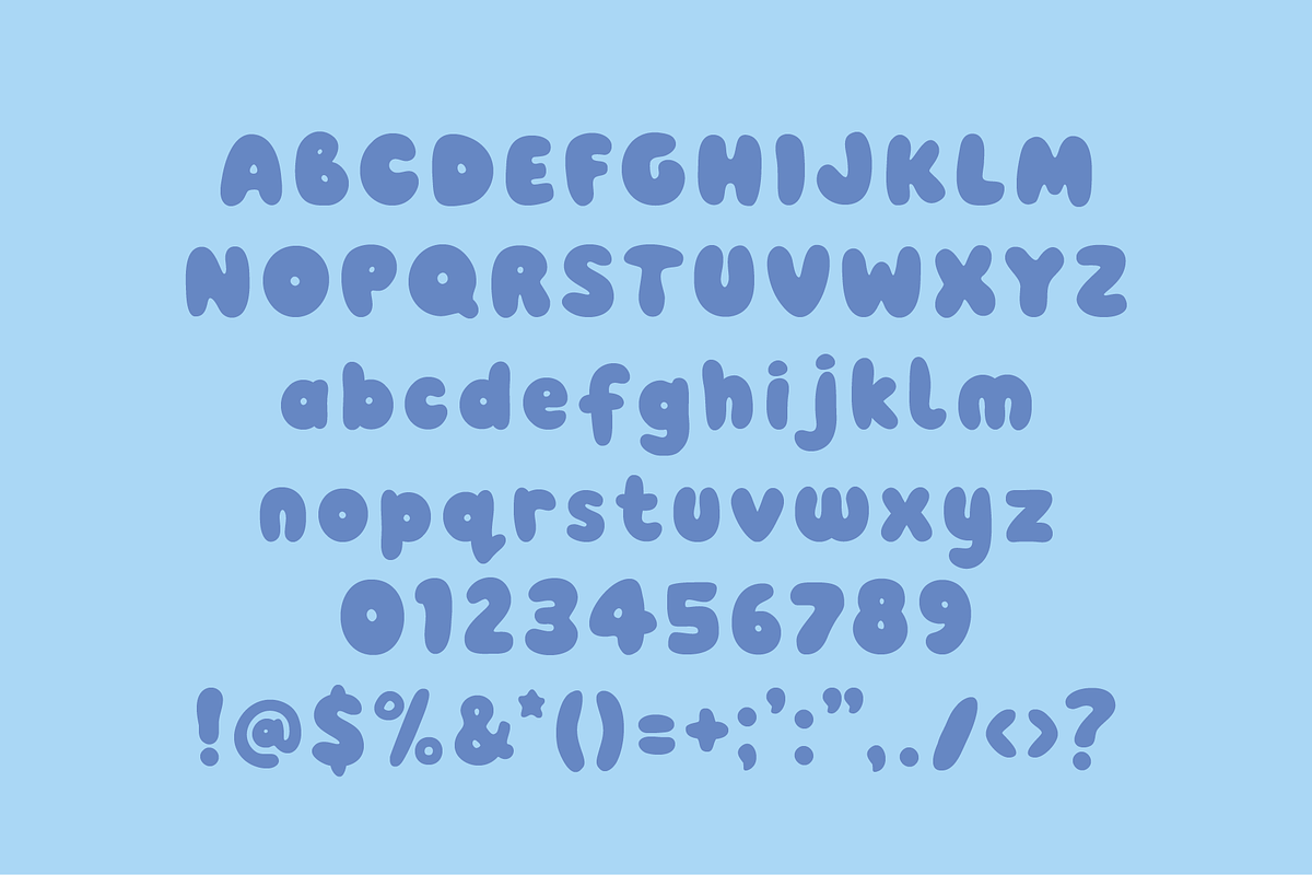 Pobble - a cartoon comic font!!!, a Font by Little Type Factory (Photo 11 of 13)