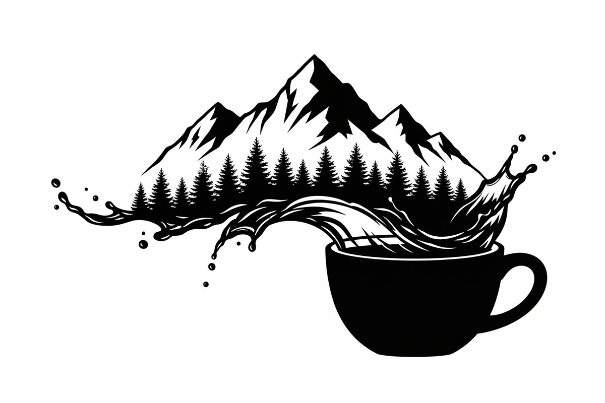 Mountain Coffee Cup Bundle, an Object Illustration by yasushie (Photo 28 of 31)