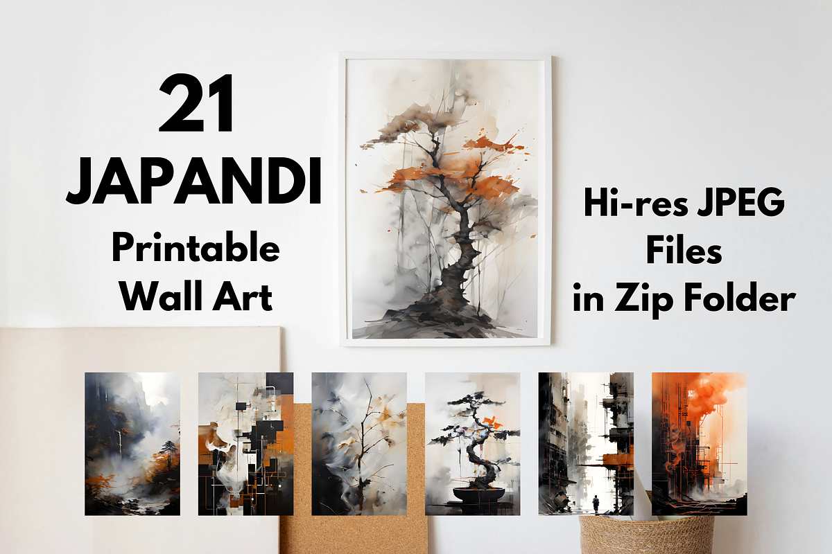 21 Hi-res Japandi Printable Wall Art, a Decorative Illustration by Image for Sale (Photo 1 of 3)