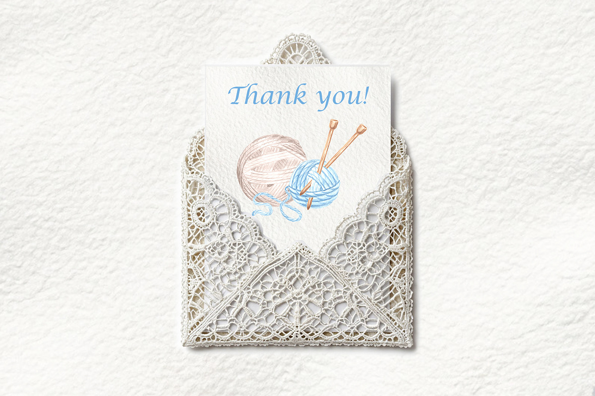 Whimsical threads watercolor clipart, a Decorative Illustration by susie-p-art (Photo 14 of 14)