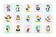 Animal Mascots Art Set, an Emoji Icon by Creative Stall (Thumbnail 6 of 10)