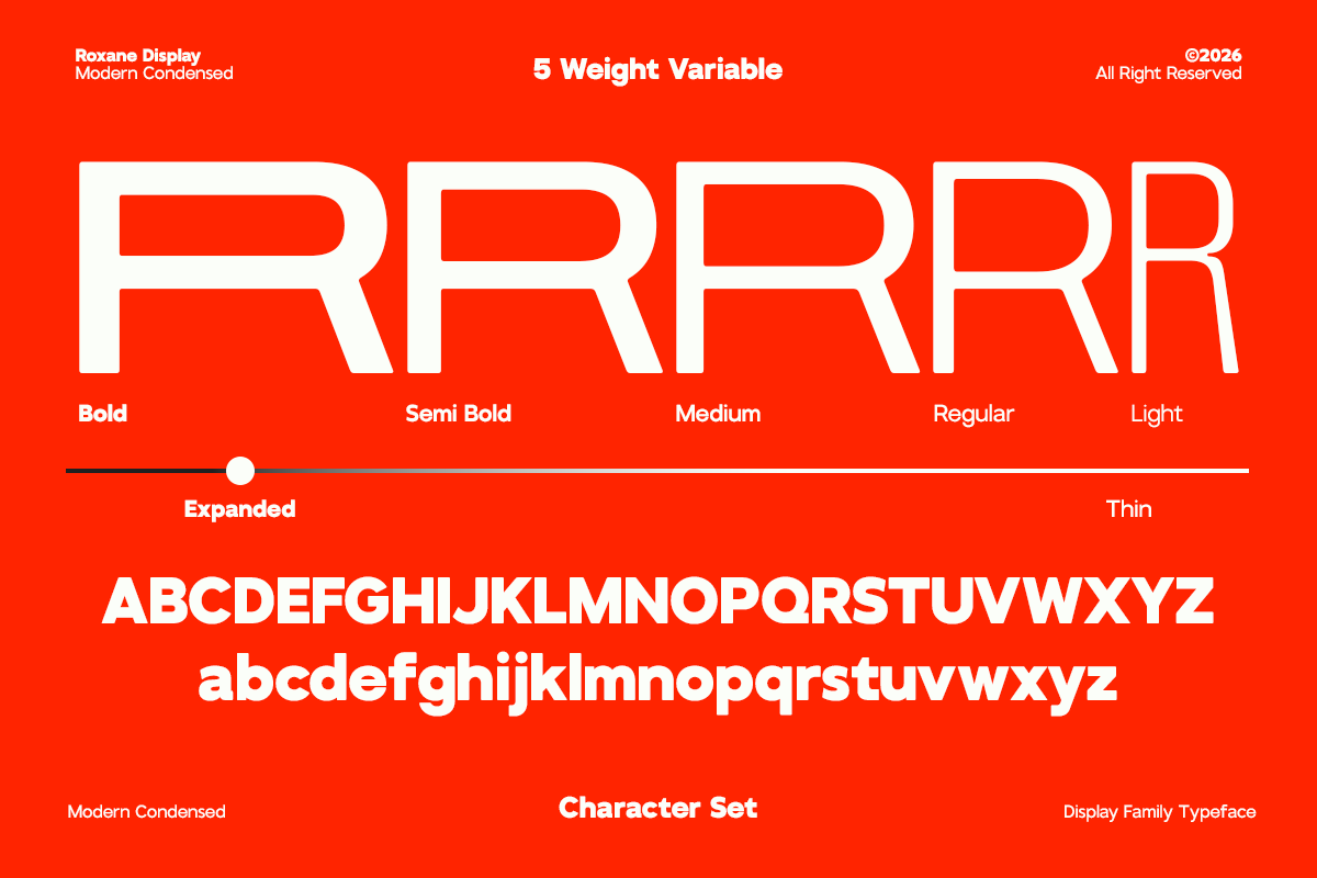 GC Roxane – Modern Display Condensed, a Sans Serif Font by Glyphonic (Photo 4 of 15)