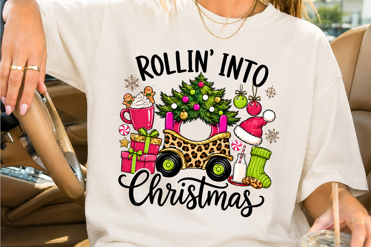 Rollin Into Christmas Golf Cart PNG, a Seasonal Illustration by Creative Art (Photo 2 of 3)