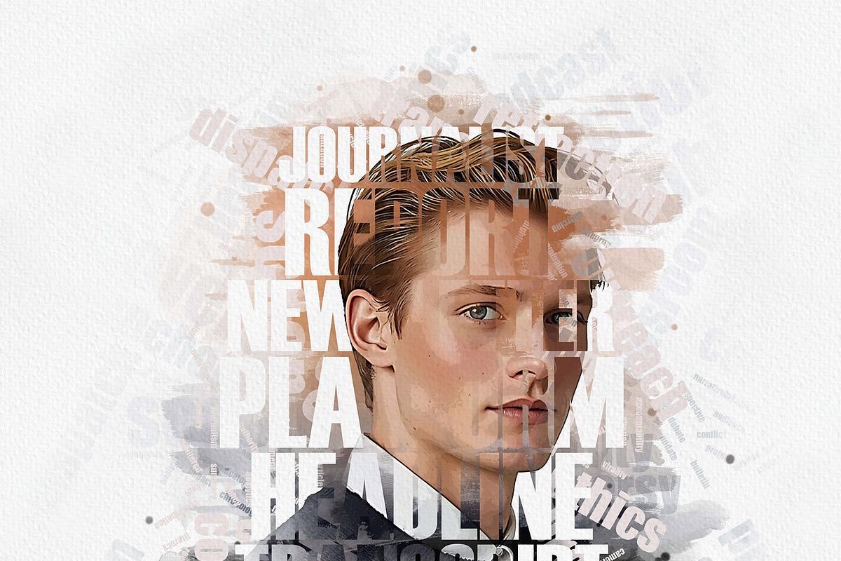 Artistic Portrait Typography Art, an Action Add-On by MRI STUDIO (Photo 2 of 16)