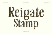 CS Reigate Stamp, a Serif Font by Craft Supply Co. (Thumbnail 1 of 8)