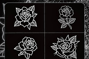 Traditional Rose Tattoo Stamps, a Brush Add-On by ProcreateInk (Thumbnail 4 of 5)