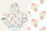 Bunny Valentine - Blue, a Pattern Graphic by Jaselvii Studio (Thumbnail 5 of 8)