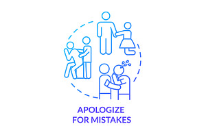 Apologize For Mistakes Concept Icon