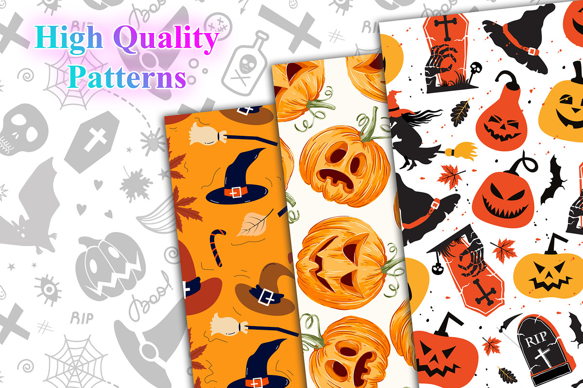 Halloween Digital Paper, a Pattern Graphic by Digital Studio (Photo 3 of 6)